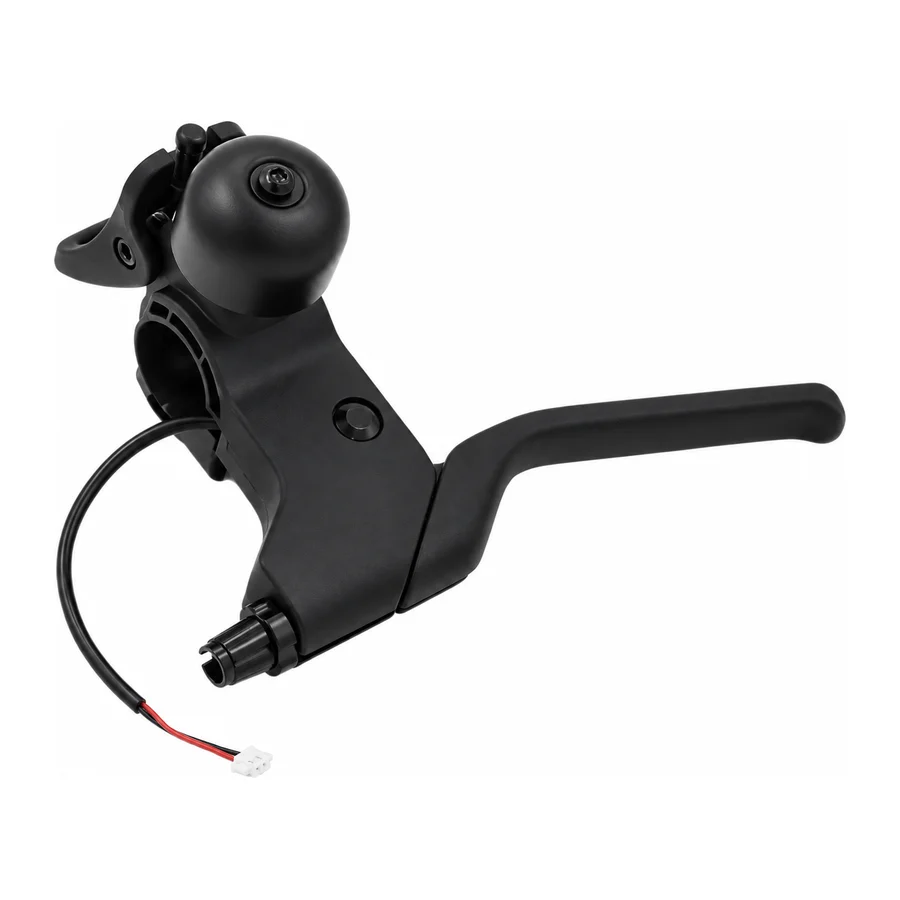 Brake lever with bell and brake-light lead, for 8.1–10-inch vehicles