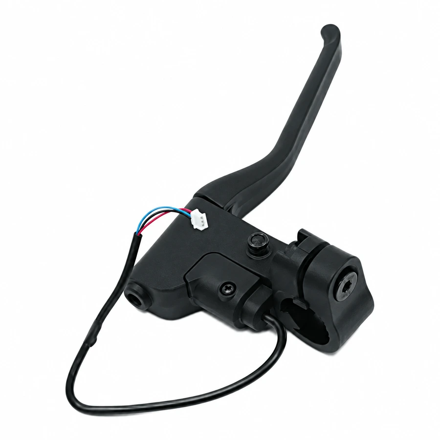 Brake lever assembly, hinged clamp