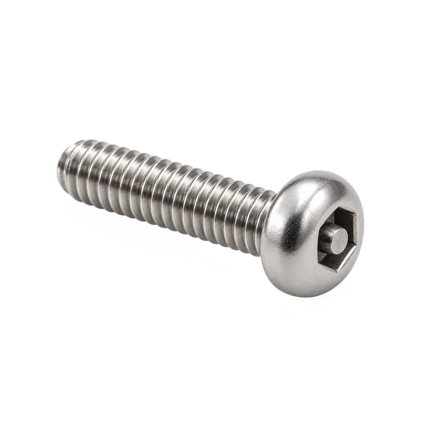 Hex security screw, pan head, stainless steel, M3×12
